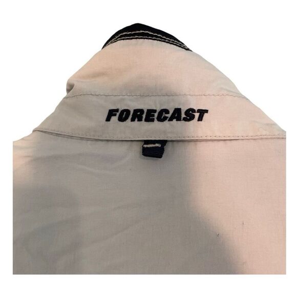 Vintage Forecast 1991 Field Jacket Tan Blue Nylon Fishing Chore Windbreaker 52 - Picture 3 of 11